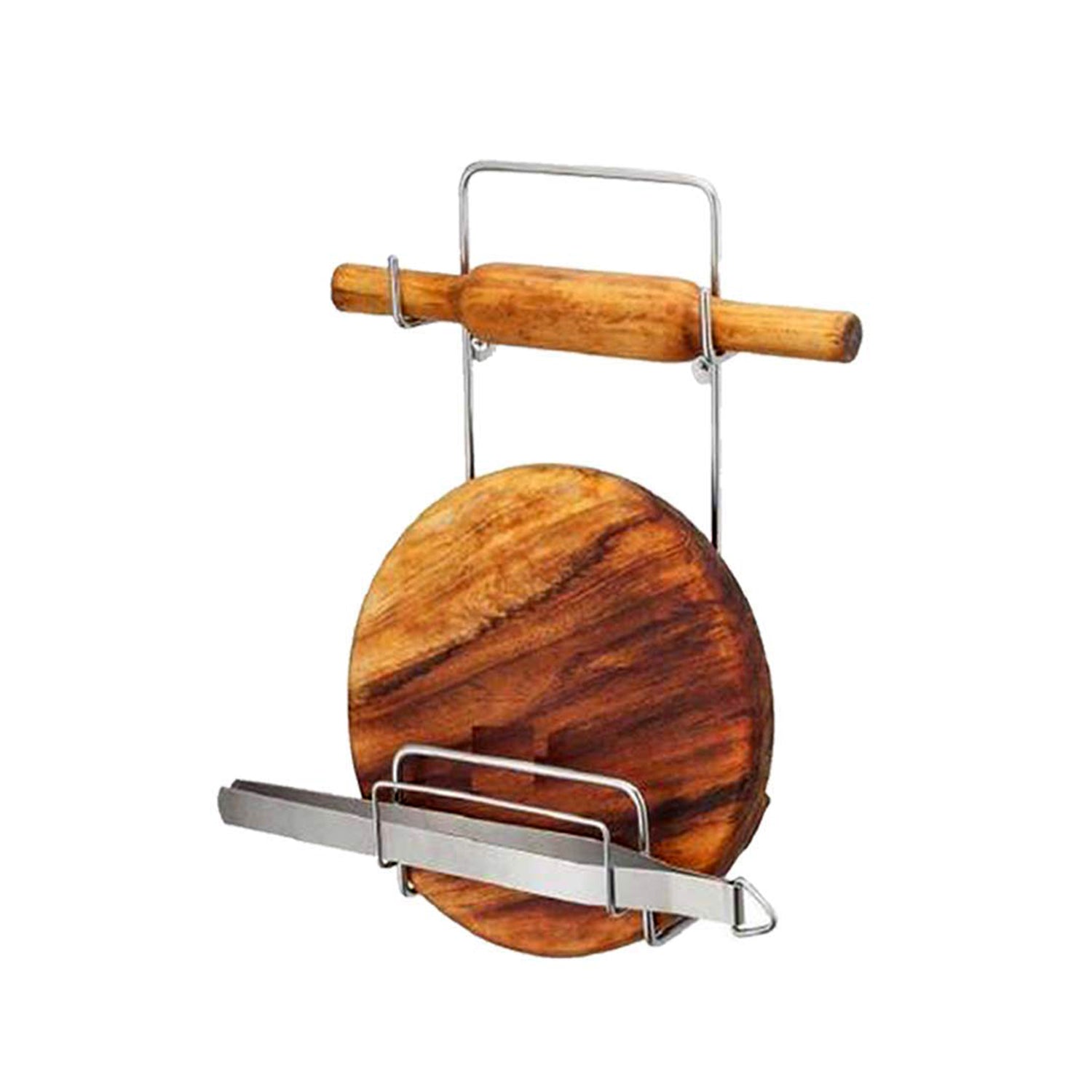 5552 Chakla Belan Chimta Stand Rolling Pin Board Tong Holder Silver Stainless Steel Multi-Purpose Rack for Kitchen (1 Pc ) 5552 Chakla Belan Chimta Stand Rolling Pin Board Tong Holder Silver Stainless Steel Multi-Purpose Rack for Kitchen (1 Pc )
